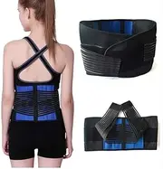 Big Size 5XL 6XL Double Pull Lumbar Lower Back Support Brace Exercise Belt Female Male Waist Back Posture Corrector Lower Back Pain Relief Massage Band(X-Large)