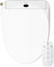 LEIVI Smart Bidet Toilet Seat with Wireless Remote and Side Panel, Multiple Spray Modes, Adjustable Heated Seat, Warm Water and Air Dryer, Auto LED Nightlight, Round