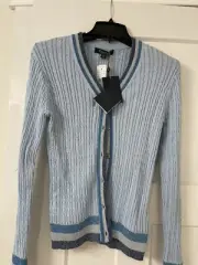 New With Tag Brooks Brothers Cardigan Women's Blue S