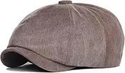 [HIQIU] Ladies Mens Beret Cap Gatsby Ivy Golf Cabbie Octagonal Newsboy Cap