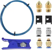 Pr Kit Tubing Hose Pipe 40cm for 1.75mm Ment with Tube Cutter 2pcs PC4-M6 Pneumatic Fittings 2pcs PC4-M10 Pneumatic Fittings Hotend Socks Blue Compat with Blue 3
