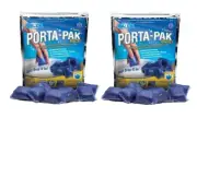 2 X Walex Porta-pak Drop In 15 Sachet Caravan Blue Toilet Chemical Twin 040873