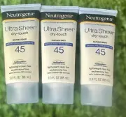 (3)Neutrogena Ultra Sheer DryTouch Sunscreen Lotion Broad Spect 3oz (30,45,55)