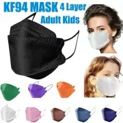 KF94 Adult Face Masks Disposâble Mouth 4-Layer Protective Cover Kid Mask100PC