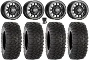 Sedona Sano Bdlk 15x7 Wheels Bk 35" XC450 Tires Polaris Ranger XP 9/1K