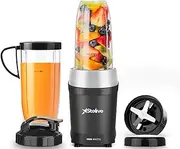 Stelive 1000W Smoothie Blender High Speed Personal Blender Shakes & Smoothie Maker Electric Shakes Mixer Machine with 2 Cups & Portable Cup Lids for Outdoors Travel, Sports, Kitchen (Black)