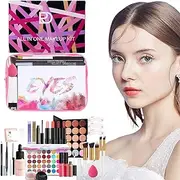 Full Kit Makeup Sets - Travel Makeup Palette, Cosmetic Set Makeup Kit, Starter Make Up Palette Full Kit | Professional Makeup Bundle Makeup Kit, Women Makeup Cosmetic Set with Travel Bag for Beginners