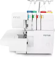 FY505 Serger Overlock Machine with 2/3/4 Thread Capability, Built-In Rolled Hem,