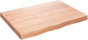 Work Bench Top, Multi-Purpose Table Top, Solid Wood Countertop, Garage Workbench Table Top, Tool Station Organization Table Top, Light Brown 80x60x6 cm Treated Solid Wood Oak