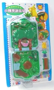 Auldey tomy Pokemon Pocket Monsters Playset w Pikachu & Nazonokusa CHIBI RARE