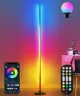 Corner Floor Lamp,70" Smart RGBW LED Corner Lamp with Glow Ball Light,16 Mill...