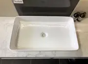 Slim Edge 605*350*110 Vitreous China Porcelain above counter basin