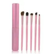 MAKE-UP FOR YOU Portable 5-in-1 Cosmetic Make-up Brushes Eye Shadow Set - Pink