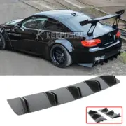 For M3 GT2 E92 E46 Carbon Fiber Look Rear Lip Bumper Diffuser Shark Fin Spoiler (for: BMW)