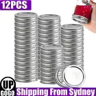 12X Splits Lids Sealing Storage Solid Cap for Regular/Wide Mouth Mason Jar+Label