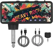 Oshhni Guitar Headphone Amp Mini Pocket Headphone Amplifier Pocket Portable Rechargeable Mini Practice Amplifier for Recording