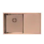 Mondella Copper Single Bowl Sink With Drainer Inset / Undermount