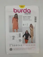 Burda Sewing Pattern 7031 Womens Dress Shirt Pattern Size US 10-20 EUR 36-46 NEW