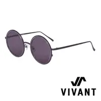 在飛比找momo購物網優惠-【VIVANT】韓國 復古正圓框 潮流 太陽眼鏡(．黑 MO