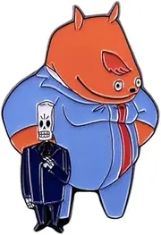 [Pinstant] Manny and Glottis Grim Fandango Classic Vintage 90s Video Game 2" Enamel Pin Badge, 2 Inches Tall, Enamel, metal