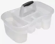 Sterilite Bath Caddy with 5 Compartments, Large, Clear (1587)
