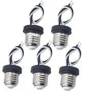 Medium Edison E26 Socket Adapter Base Male Screw in Light Bulb Socket Pigtail fo