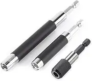 Magnetic Screw Drive Guide Drill Bit Tip Holder Screwdriver Bit Holder Drill Bit Extension Bar Drill Screw Adapter with 1/4 Inch Hex Shank, Set of 3