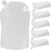 Healeved 6pcs Portable Travel Fluid Pouches for Toiletries Refillable Makeup Packing Bags Capacity Lightweight Squeeze Design for Shampoo and Conditioner The Go
