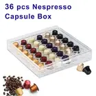 36pc Coffee Capsule Storage Box, Capsule Holder for Nespresso Caps Pods