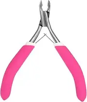 Professional Stainless Steel Nail Cuticle, Manicure Pedicure Nail Nipper Clipper for Cuticle Pushers Dead Skin Scissor(Rose Red)