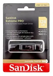 *Brand New* SanDisk 128GB EXTREME PRO USB 3.2 420MB/s Solid State Flash Drive