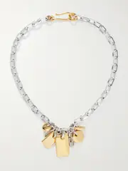 [Laura Lombardi] Laura Lombardi - Diario Rhodium- And Gold-plated Necklace - One size One size Gold