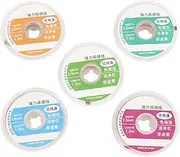 5Pcs 1.5m Desoldering Wires, Solder Wick Solder Remover,High Purity Oxygen- Copper Wire,Wire Width:1.5/2/2.5/3/3.5mm,for Print Circuit Board,Computer Motherboard,Mobile Phone