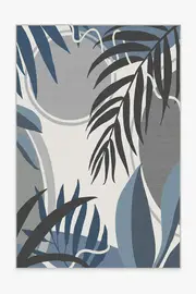 185' x 275' | Machine Washable Runner Rug | Kid & Pet Friendly | Indoor Rug | Tulum Ivory Blue Outdoor Rug | Ruggable