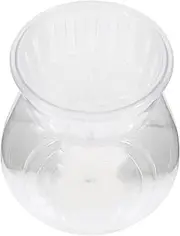 FUTUREORYY Transparent Small Fish Bowl Durable Plastic Desktop Aquarium for Goldfish and Turtles for Home and Office Spaces Compact Design with Basket Vase