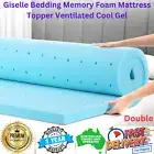 Giselle Bedding Memory Foam Mattress Topper Ventilated Coo Gel Bamboo 5cm Double