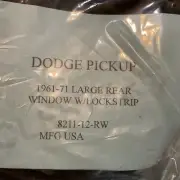 1961 thru 1971 Dodge pick-up truck Large rear glass seal weatherstrip gasket