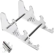1 Pcs 3-Tier Acrylic Mechanical Keyboard Holder Display Stand,Transparent Acrylic Frame Holder Stand,Space-Saving Keyboards Stands for Storage Three Mechanical Computer Keyboard Tablet Picture Frame