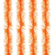 5Ft Feather Boa, 4 Pcs Artificial Fluffy Feather Boas, Orange Yellow