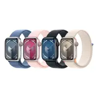 在飛比找Yahoo奇摩購物中心優惠-Apple Watch S9 LTE 41mm 鋁金屬錶殼配