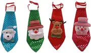 [OATIPHO] Christmas Necktie Decorations Santa Theme Sequin Tie Perfect for Tree Party and Home Decor