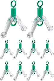 Fishing Wire Bifurcation - 10X Double Hook Wire Bifurcation Device - 8-Shaped Ring, Anti Entanglement Accessories for Beginner Angler