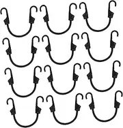 BESPORTBLE 12pcs Elastic Bungee Cords with Hooks Versatile Tie Down Straps for Cars Bikes and Roof Racks for Camping Gear and Travel Storage Lightweight and Space Saving