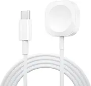 Watch Charger Compatible with Apple Watch Charger, 3.3FT USB C Upgraded Braid Magnetic Fast Charging Cable for iWatch Series 9 8 7 6 SE SE2 5 4 3 2 1 (USB-C, White)