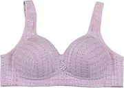 [Generic] Bra Thin Cotton Thin Vest Adjustable Large Size Vest without Steel Ring Large Cup Underwear Sexy Underwear Bra Sports Bra Low Support