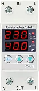 Respicefinem Intelligent Single Phase Adjustable Over Voltage Under Voltage Current Protector Suitable for AC 50 60Hz Single Phase Power Equipment and Residential Household Box (40A)