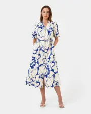 Jayleen Puff Sleeve Tie Dress