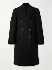 [WARDROBE.NYC] WARDROBE.NYC - + Hailey Bieber Double-breasted Wool Coat - Black - x large x large Black