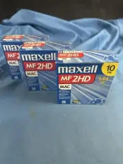 Maxell Diskettes MF2HD formatted Macintosh, 3.5" Box of 10, New Sealed 28 Total