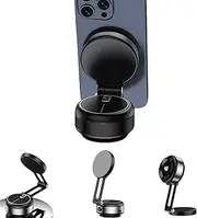 Magnetic Phone Holder, Magnetic Phone Holder for Car, Magnet Phone Holder for Car, Vacuum Magnetic Phone Holder, Electric Suction Cup Phone Mount (Black)
